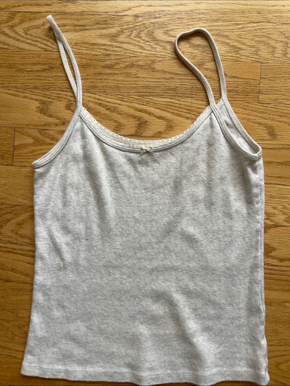 Brandy Melville Cream Lace-Trim Spaghetti Strap Camisole